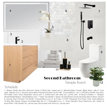 Second Bathroom3 Interior Design Mood Board by Cazani Interiors By Evelyn K on Style Sourcebook