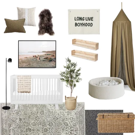 Country Rustic Nursery Interior Design Mood Board by Monica Bean Interiors on Style Sourcebook