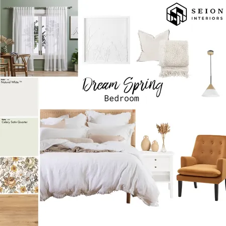 Dream Spring Bedroom Interior Design Mood Board by Seion Interiors on Style Sourcebook