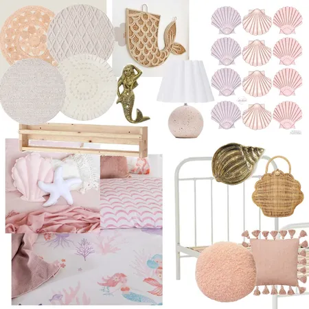 Pink & purple mermaid bedroom Interior Design Mood Board by hannah7344 on Style Sourcebook