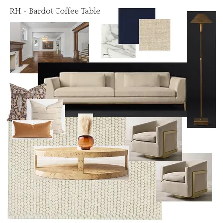 McNeil Living Room - RH Bardot Coffee Table Interior Design Mood Board by alexnihmey on Style Sourcebook
