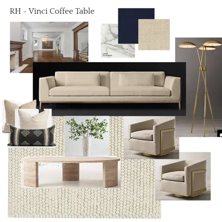 McNeil Living Room - RH Vinci Coffee Table Interior Design Mood Board by alexnihmey on Style Sourcebook