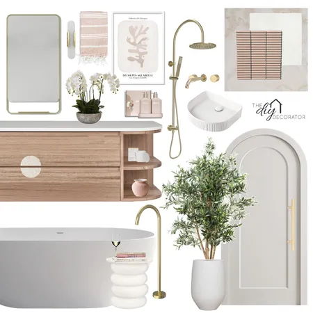 Pink bathroom Interior Design Mood Board by Thediydecorator on Style Sourcebook