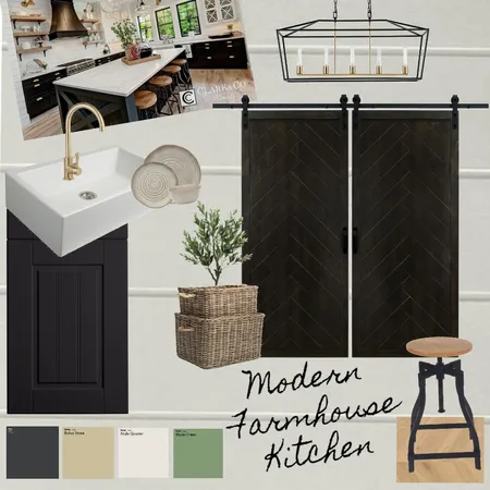Modern Farmhouse Kitchen Interior Design Mood Board by rachaeljcrilly on Style Sourcebook