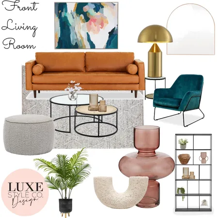 Front Living Room Interior Design Mood Board by Luxe Style Co. on Style Sourcebook