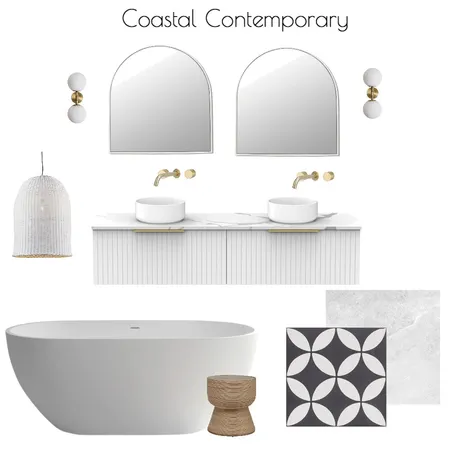 Coastal Contemporary Bathroom Interior Design Mood Board by Stacey Newman Designs on Style Sourcebook