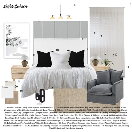 Master Bedroom - Module 9 Part A Interior Design Mood Board by jordierowe on Style Sourcebook