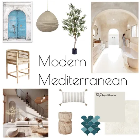Modern Mediterranean Interior Design Mood Board by ainsleighblair on Style Sourcebook