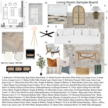 living room sample board draft Interior Design Mood Board by sydneyb30 on Style Sourcebook