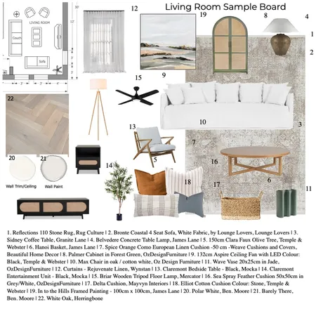 living room sample board draft Interior Design Mood Board by sydneyb30 on Style Sourcebook
