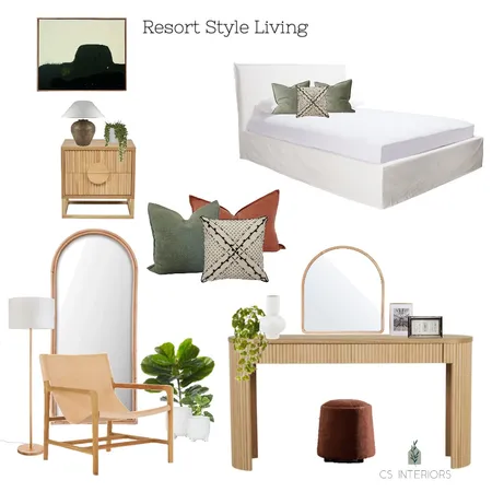Rachel Jones Bedroom- Natural Chair Interior Design Mood Board by CSInteriors on Style Sourcebook