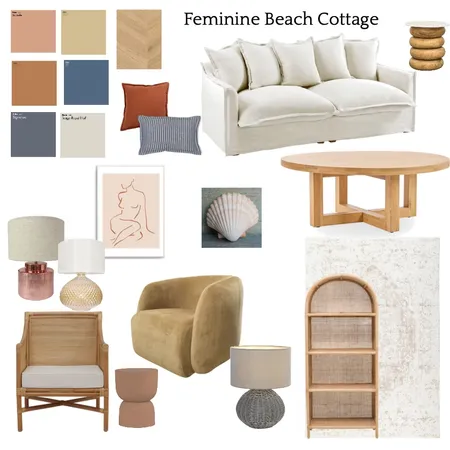 Feminine Beach Cottage Interior Design Mood Board by paigegmillard on Style Sourcebook