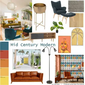 Mid Century Modern Interior Design Mood Board by LJ Rees Interiors on Style Sourcebook