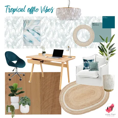 Tropical Office Vibes Interior Design Mood Board by Casa Flair Interiors on Style Sourcebook