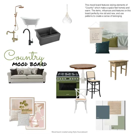 Mod 3, Assignment Part A - Country Interior Design Mood Board by JessPitman on Style Sourcebook