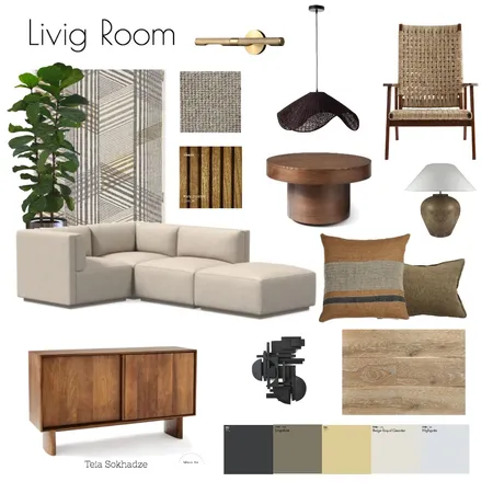 Japandy living room Interior Design Mood Board by Teia S on Style Sourcebook