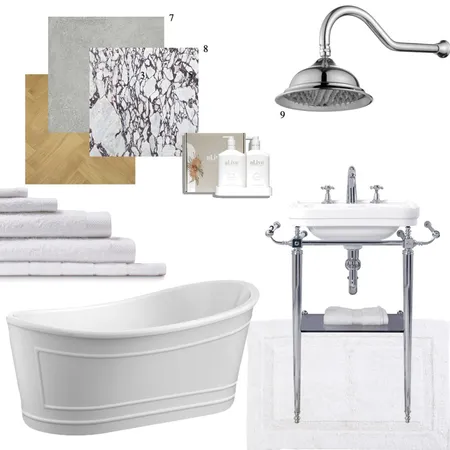 bathroom Interior Design Mood Board by pattern arrangements on Style Sourcebook