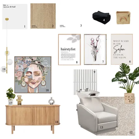 Hair Salon Moodboard Interior Design Mood Board by Breannen-Faye Guegan-Hill on Style Sourcebook