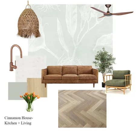 Cinnamon- Kitchen + Living Interior Design Mood Board by Coco Interiors on Style Sourcebook