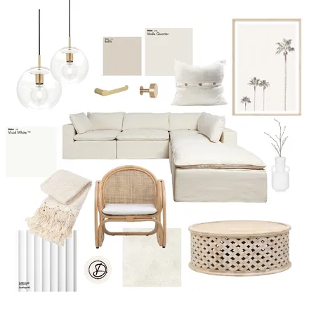 Coastal Luxe Living Room Interior Design Mood Board by Designingly Co on Style Sourcebook