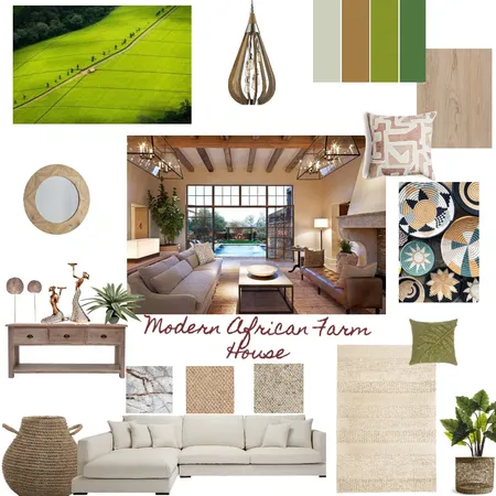 Modern African Farm House Interior Design Mood Board by DianaM on Style Sourcebook