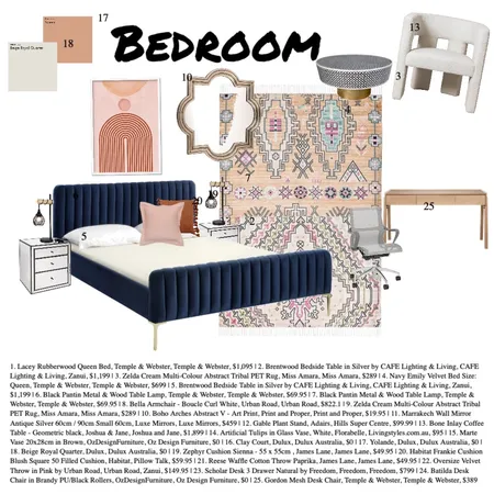 bedroom mod 10 Interior Design Mood Board by Adalal65@bigpond.com on Style Sourcebook