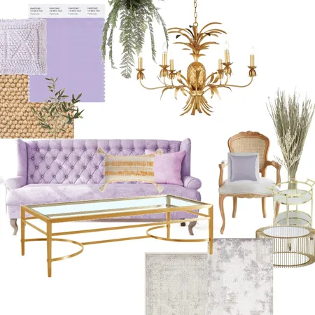 Lavender Beige Luxe Boho Interior Design Mood Board by Moon Saikia on Style Sourcebook