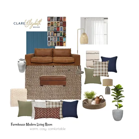 Living Room - Farmhouse Modern Interior Design Mood Board by Clare Elizabeth Design on Style Sourcebook