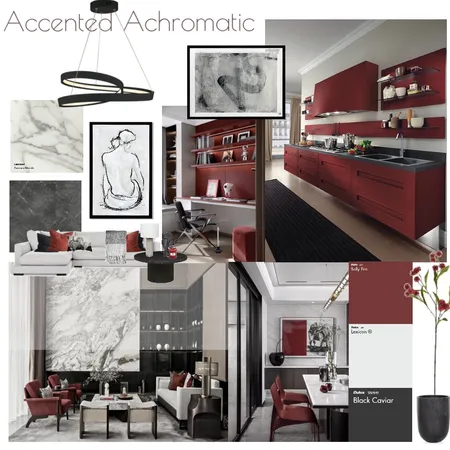 Accented Achromatic Interior Design Mood Board by CourtneyDotson on Style Sourcebook