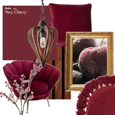 Merry Cherries + Ruby Berries Interior Design Mood Board by ⋒ isla designs ⋒ on Style Sourcebook