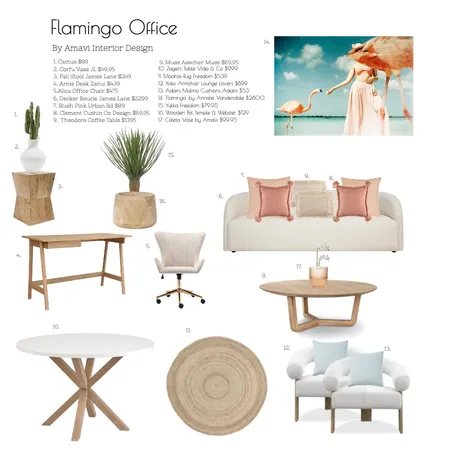 Flamingo Office by Amavi Interior Design Interior Design Mood Board by AMAVI INTERIOR DESIGN on Style Sourcebook