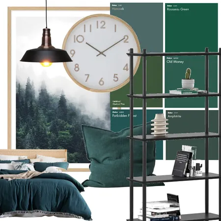 Forest Green Bedroom Interior Design Mood Board by ⋒ isla designs ⋒ on Style Sourcebook
