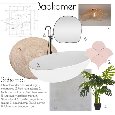 Sample board badkamer Interior Design Mood Board by Fleurhoenderop on Style Sourcebook