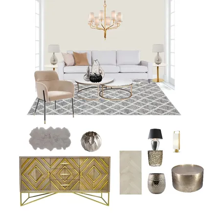 Gold & Silver Interior Design Mood Board by Pombobee on Style Sourcebook
