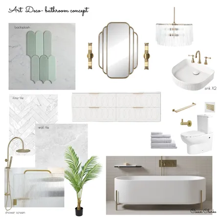 art deco bathroom Interior Design Mood Board by CiaanClarke on Style Sourcebook
