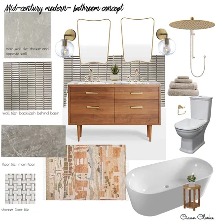 mid century bathroom Interior Design Mood Board by CiaanClarke on Style Sourcebook