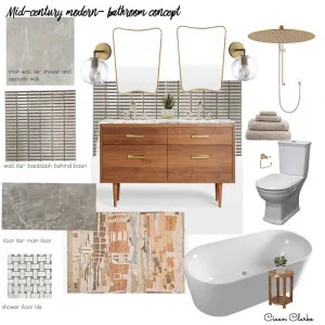 mid century bathroom Interior Design Mood Board by CiaanClarke on Style Sourcebook