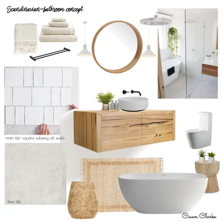 modern scandi bathroom Interior Design Mood Board by CiaanClarke on Style Sourcebook