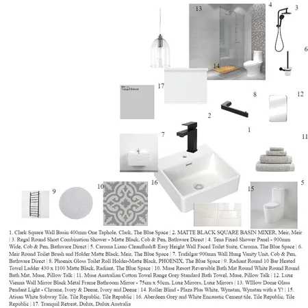 Bathroom Mood Board Interior Design Mood Board by ciaraloughran08 on Style Sourcebook