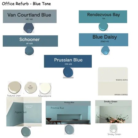 Office Refurb Blue Tone Interior Design Mood Board by Ravina Sachdev on Style Sourcebook