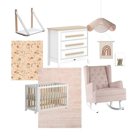 Baby girl's floral nursery Interior Design Mood Board by Rlloyd on Style Sourcebook