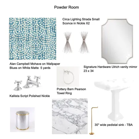 Powder Room Interior Design Mood Board by CL on Style Sourcebook