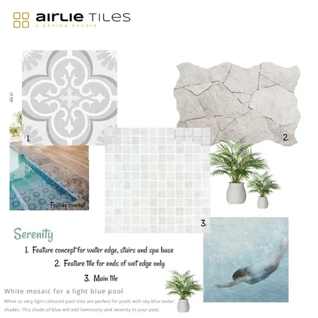 Azure Sea - Serenity option Interior Design Mood Board by Airlie Tiles on Style Sourcebook
