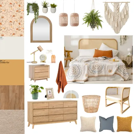 Boho Chic Bedroom Interior Design Mood Board by Luxuries By Loz on Style Sourcebook