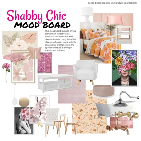 Mod 3, Assignment Part A - Shabby Chic Interior Design Mood Board by JessPitman on Style Sourcebook
