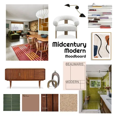 Assignment 3 - Midcentury Modern Interior Design Mood Board by jendabkim on Style Sourcebook