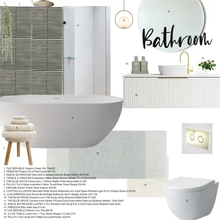 MODULE 9 Sample Board Bathroom Interior Design Mood Board by Princess Tiatco on Style Sourcebook