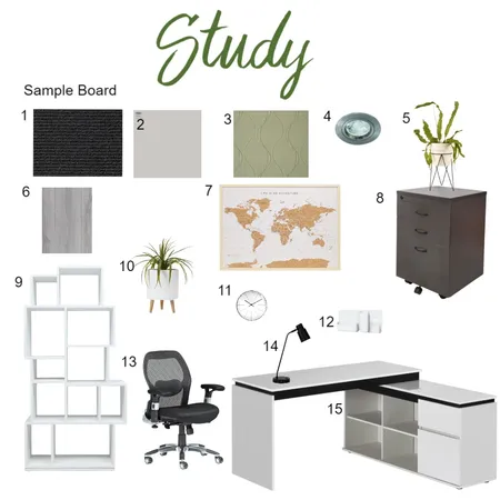 Study Sample Board Interior Design Mood Board by Jana Wiese on Style Sourcebook