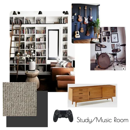Study/Music Room Interior Design Mood Board by KylieM on Style Sourcebook