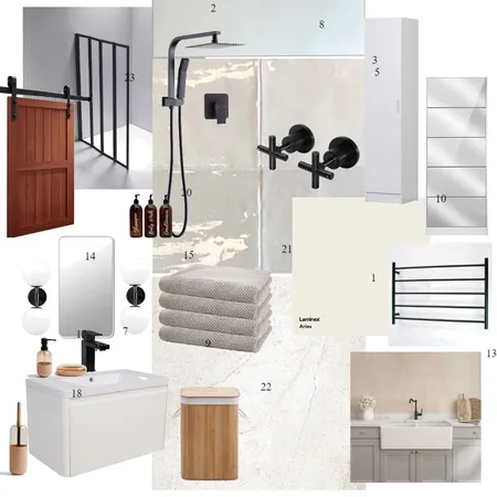 Bathroom Laundry Interior Design Mood Board by DOSE Interiors - Melbourne Interior Design on Style Sourcebook